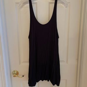 Black bubble hem tank top dress/tunic